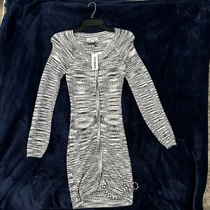 Steve Madden Monochrome Long Sleeve Dress